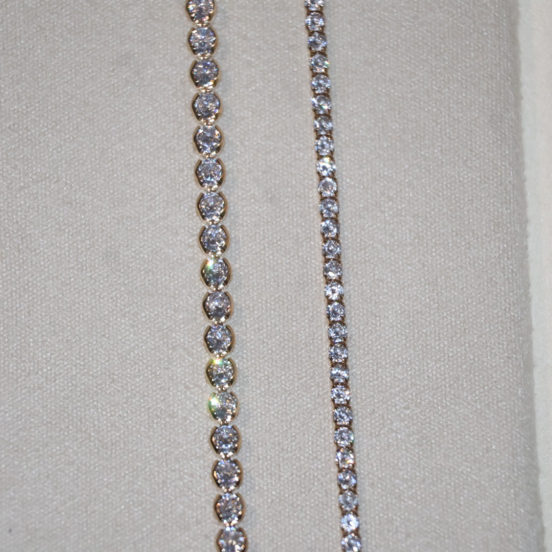 Bracelet riviere scintillant Aurora - Plaqué or 18K