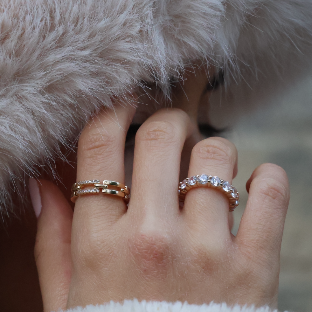 Bague Lyse - Plaqué or 18K