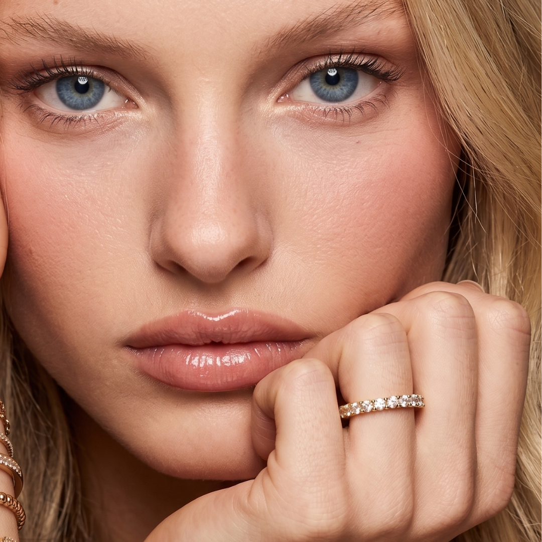 Alliance américaine fine - Plaqué or 18K