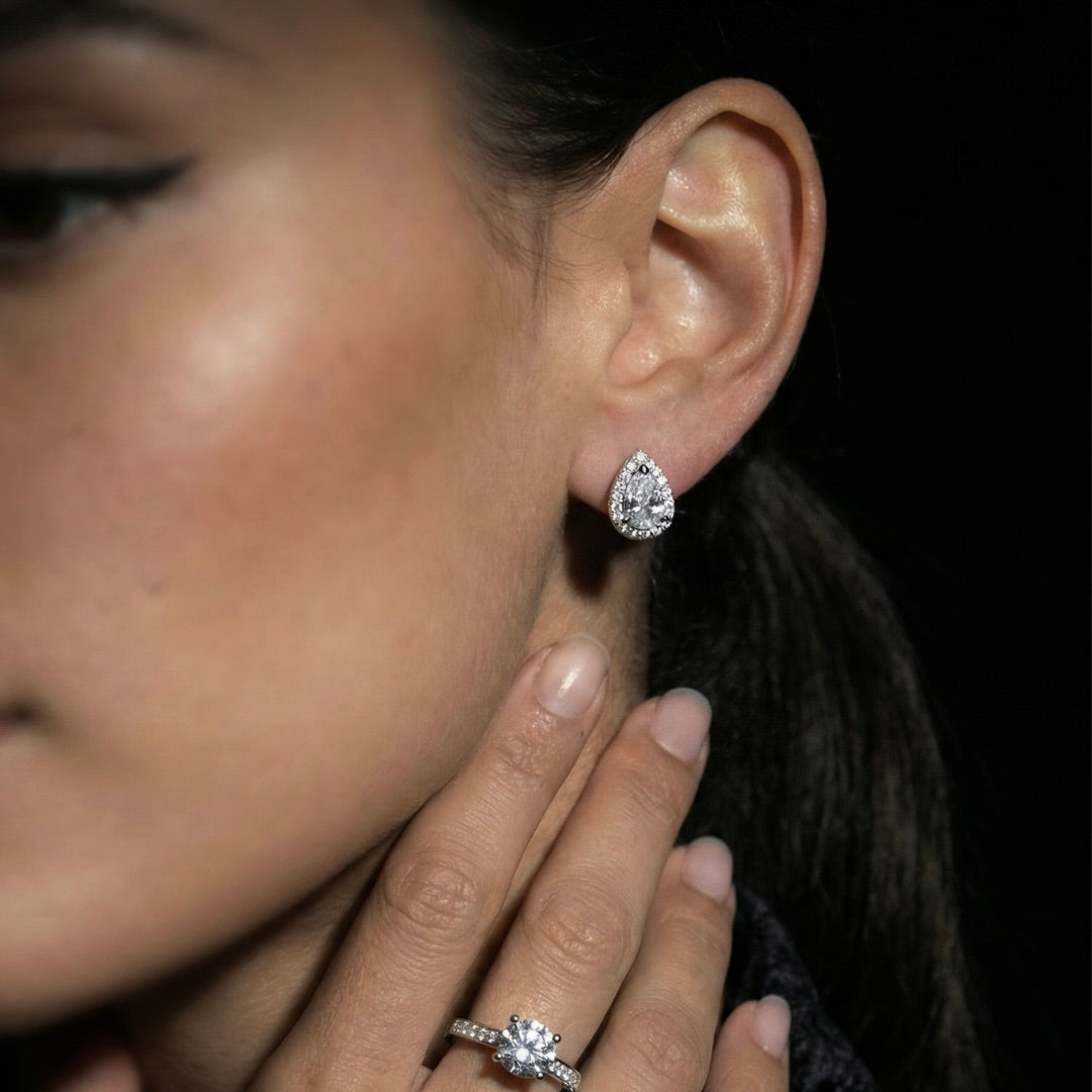 Boucles d'oreilles goutte - Argent 925 rhodié