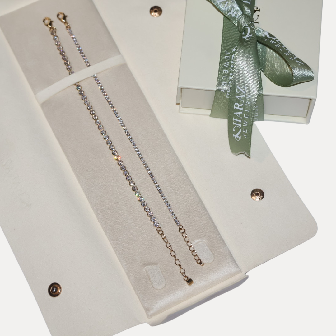 Bracelet riviere scintillant Aurora - Plaqué or 18K