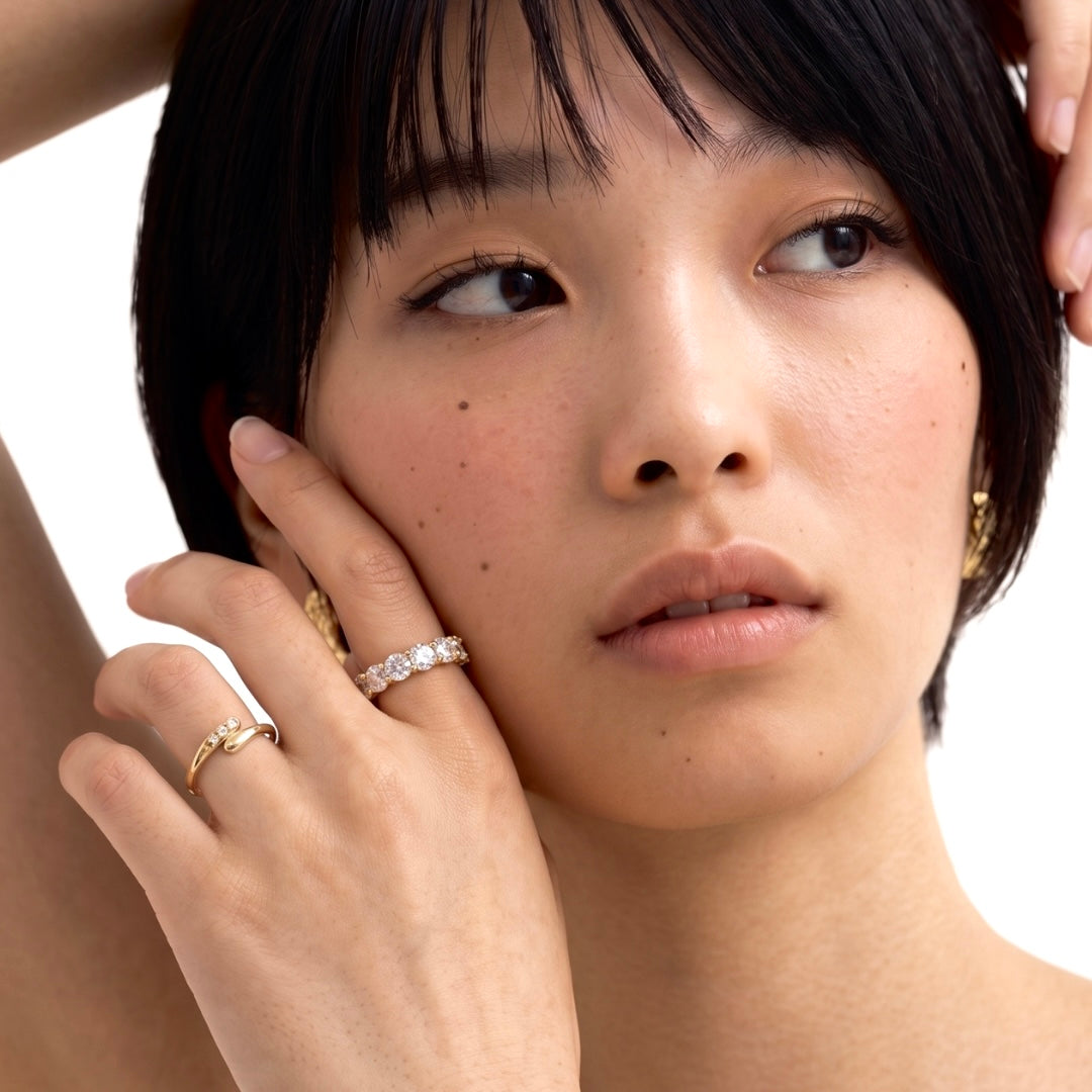 Bague Alma- Plaqué or 18K