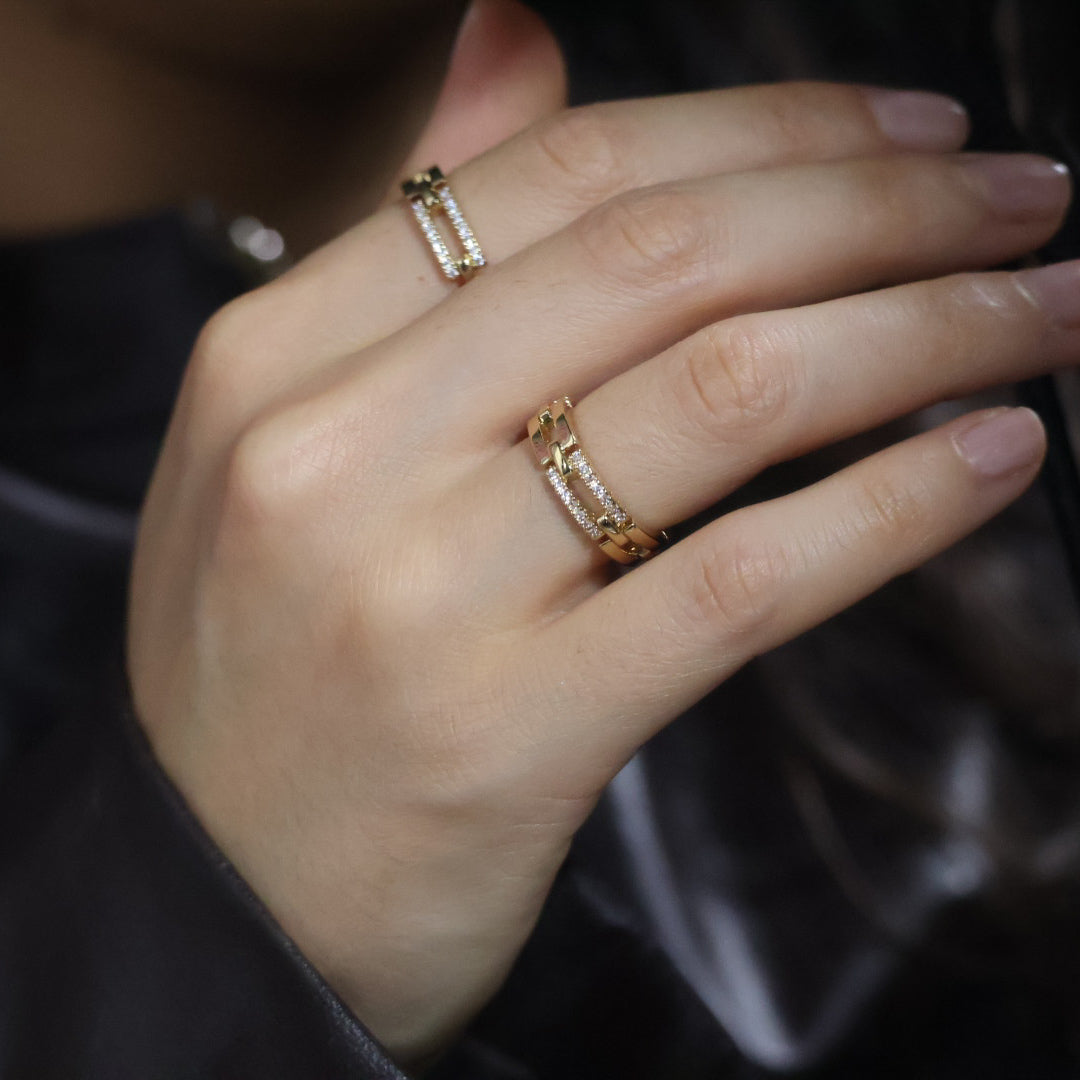 Bague Lyse - Plaqué or 18K