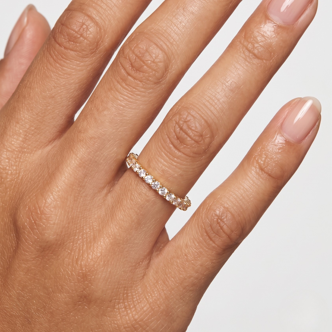 Alliance américaine fine - Plaqué or 18K