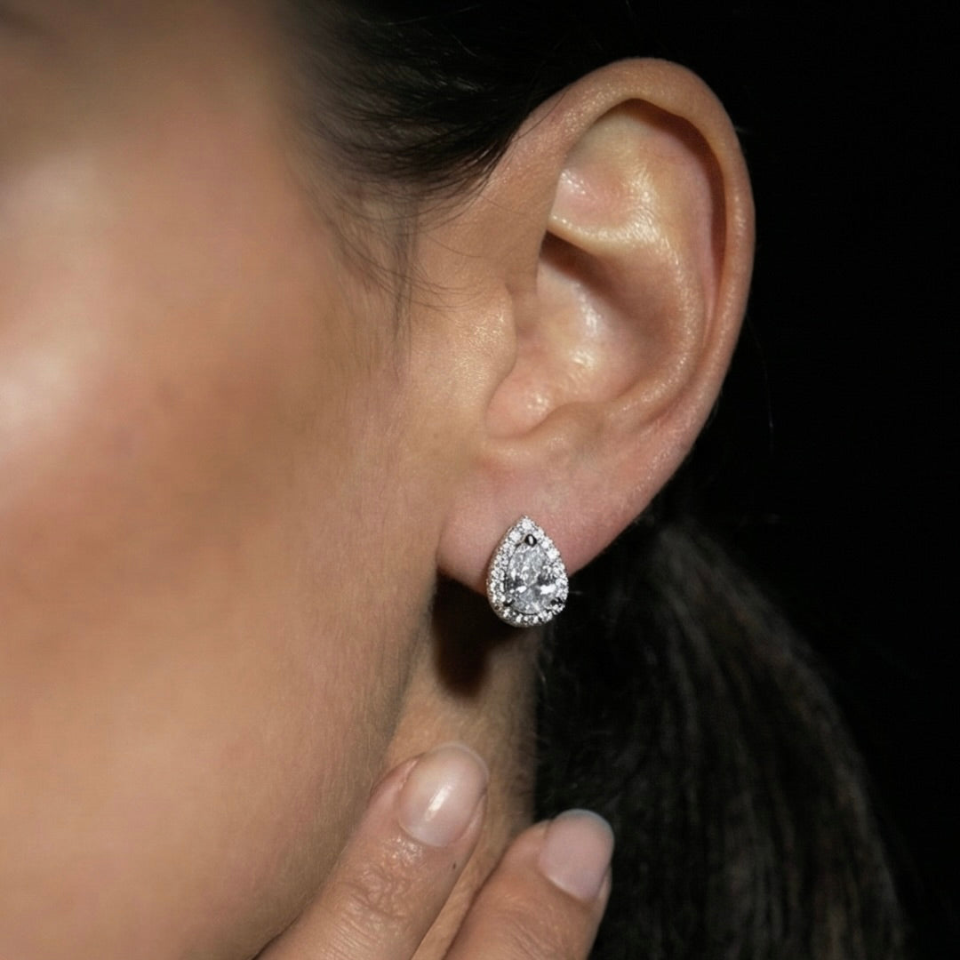 Boucles d'oreilles goutte - Argent 925 rhodié