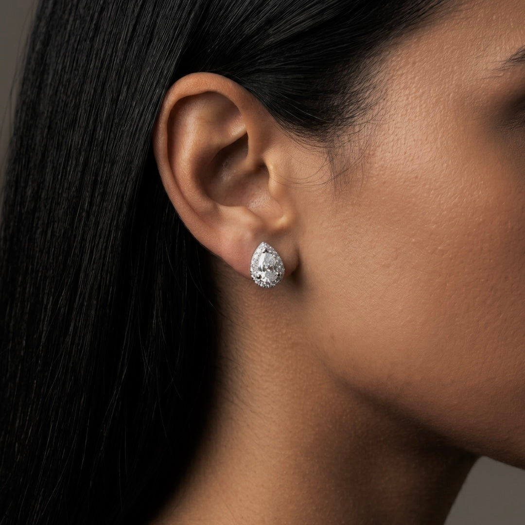 Boucles d'oreilles goutte - Argent 925 rhodié