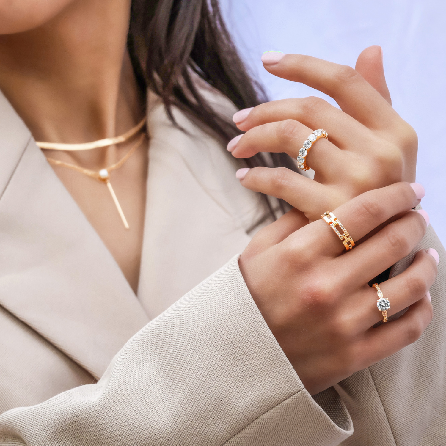 Bague Lyse - Plaqué or 18K