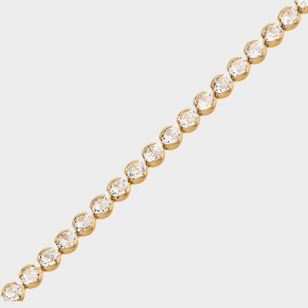Aurora Sparkling Riviere Bracelet - 18K Gold Plated