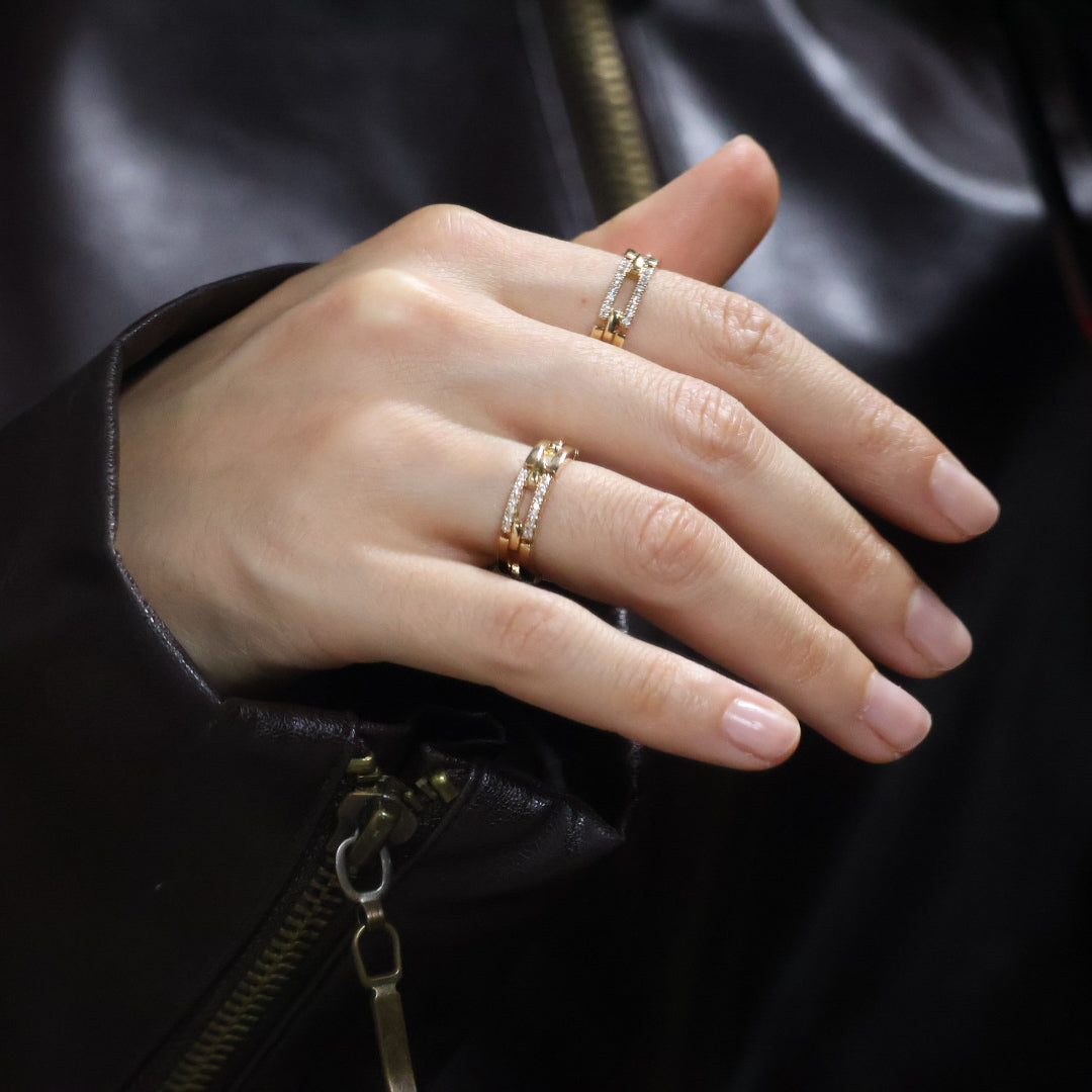 Bague Lyse - Plaqué or 18K