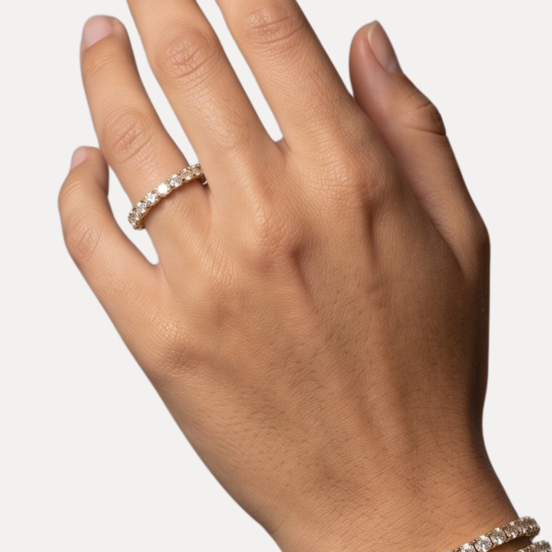 Alliance américaine fine - Plaqué or 18K