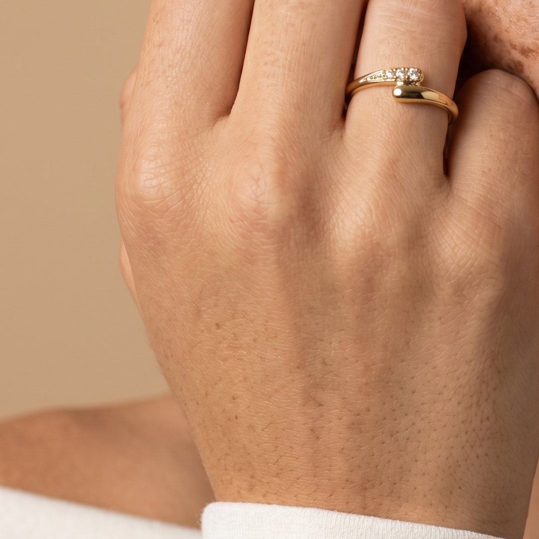 Bague Alma- Plaqué or 18K