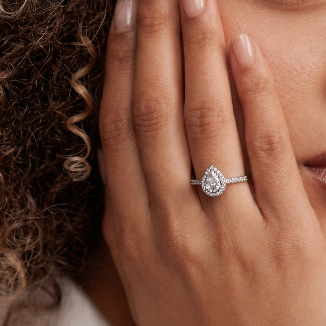 Bague Goutte - Argent 925 rhodié