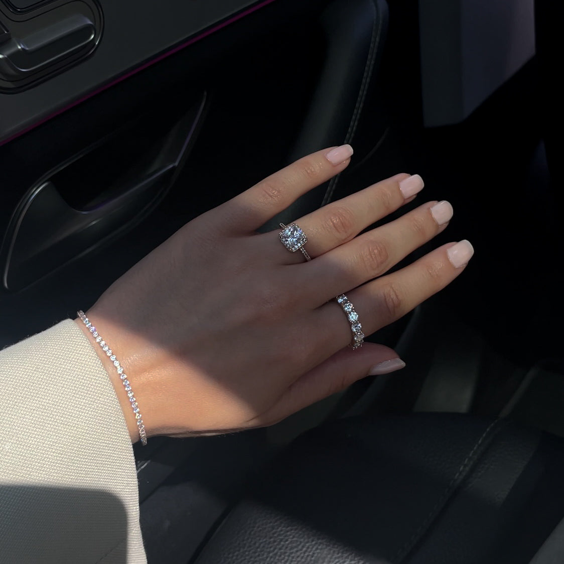 Alliance américaine + Bague Diana - Plaqué or 18 carats