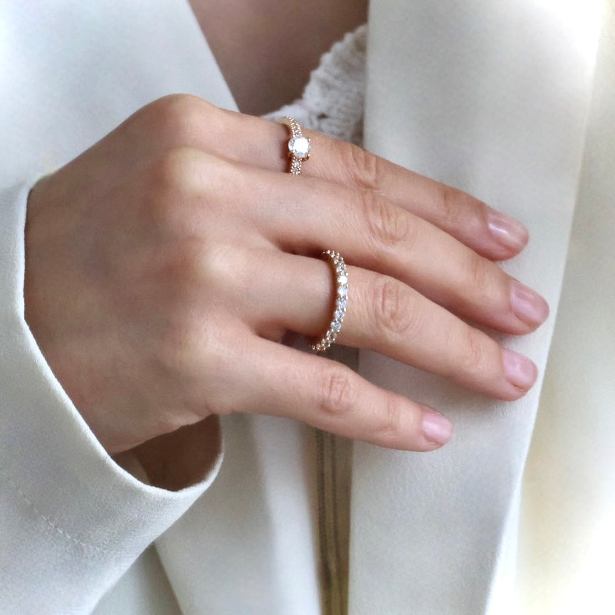 Alliance américaine fine - Plaqué or 18K