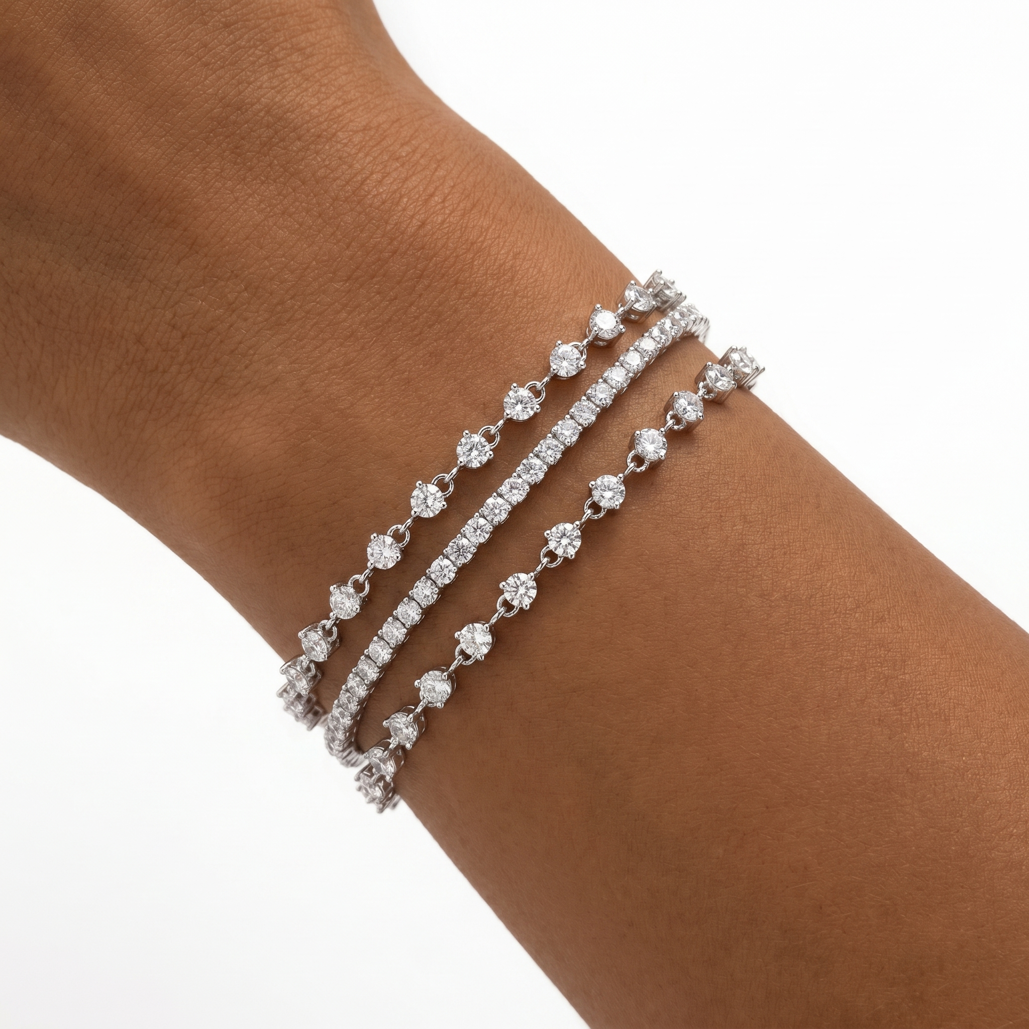 Bracelet scintillant - Argent 925 rhodié