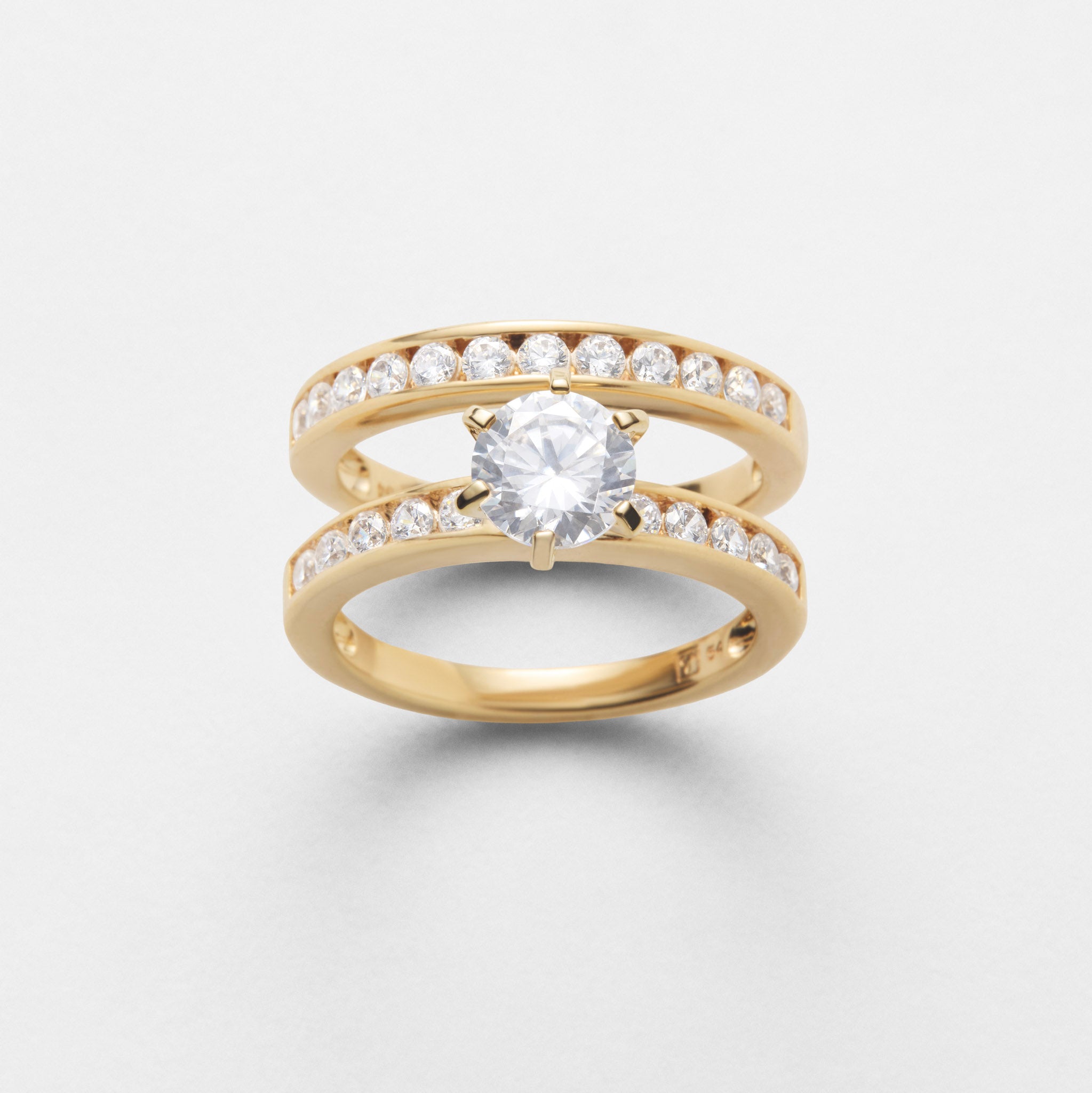 Lyra - double alliance - Plaqué or 18K