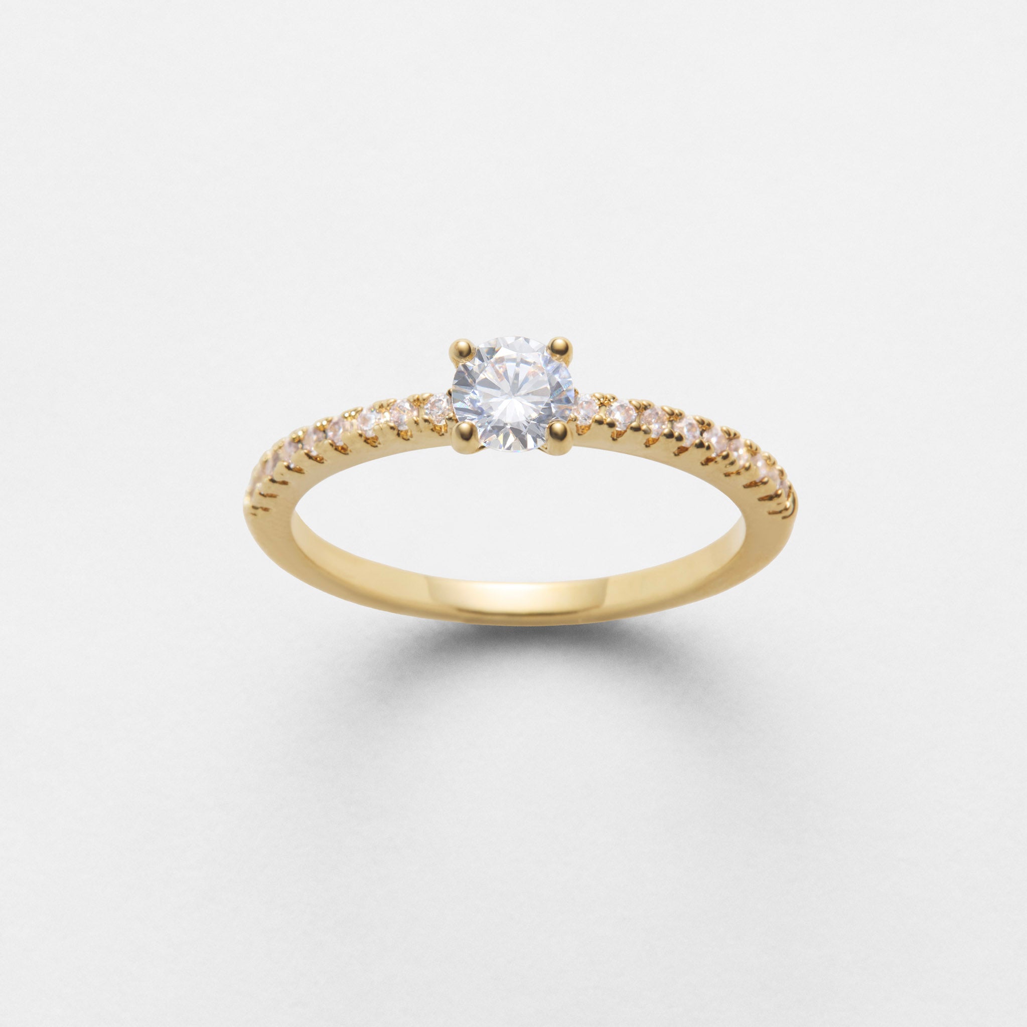 Enna Solitaire Ring - 18K Gold Plated