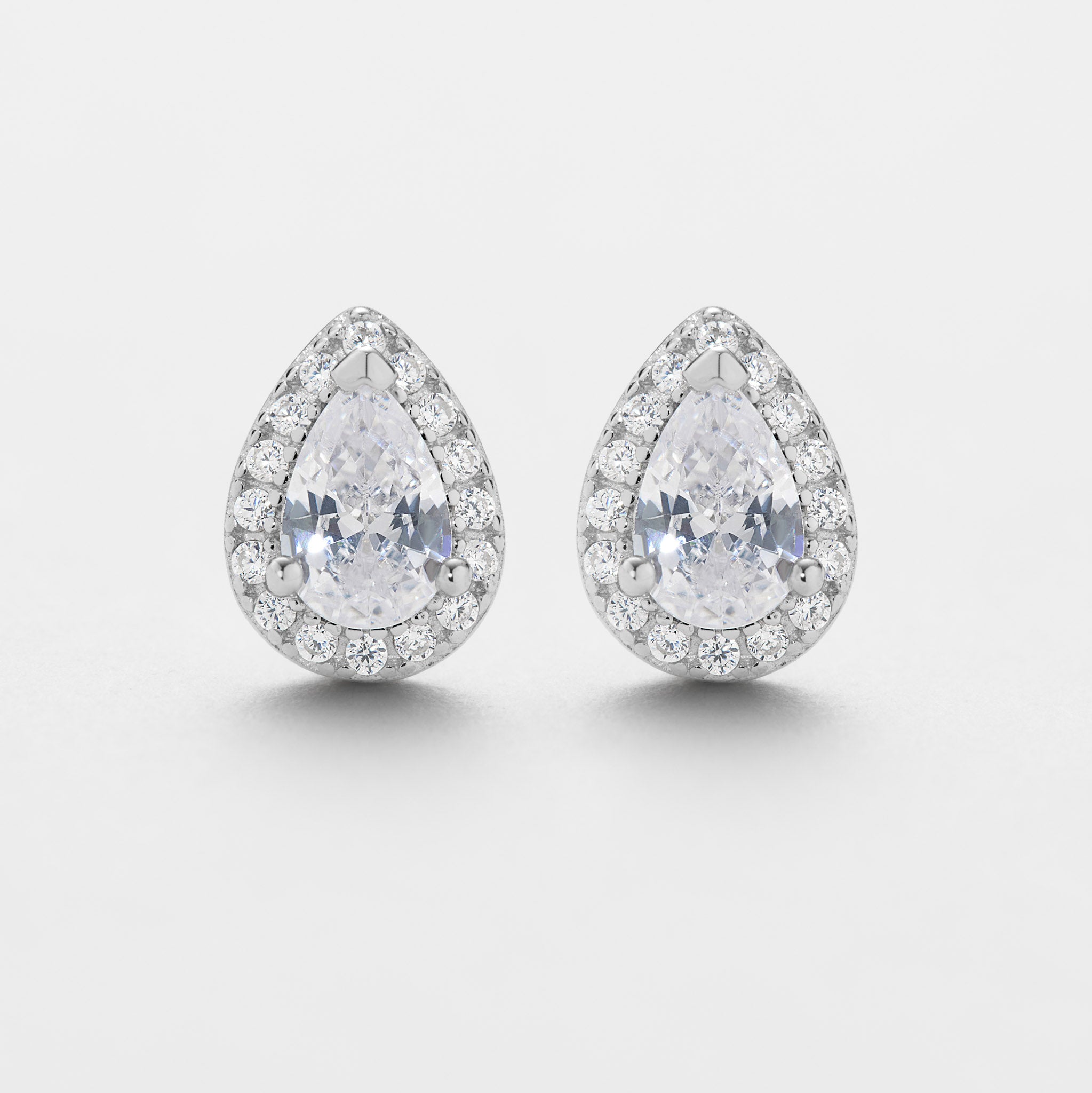Drop earrings - Rhodium-plated 925 silver
