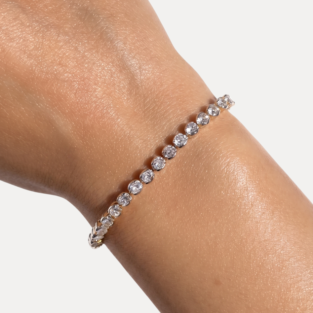 Bracelet riviere scintillant Aurora - Plaqué or 18K