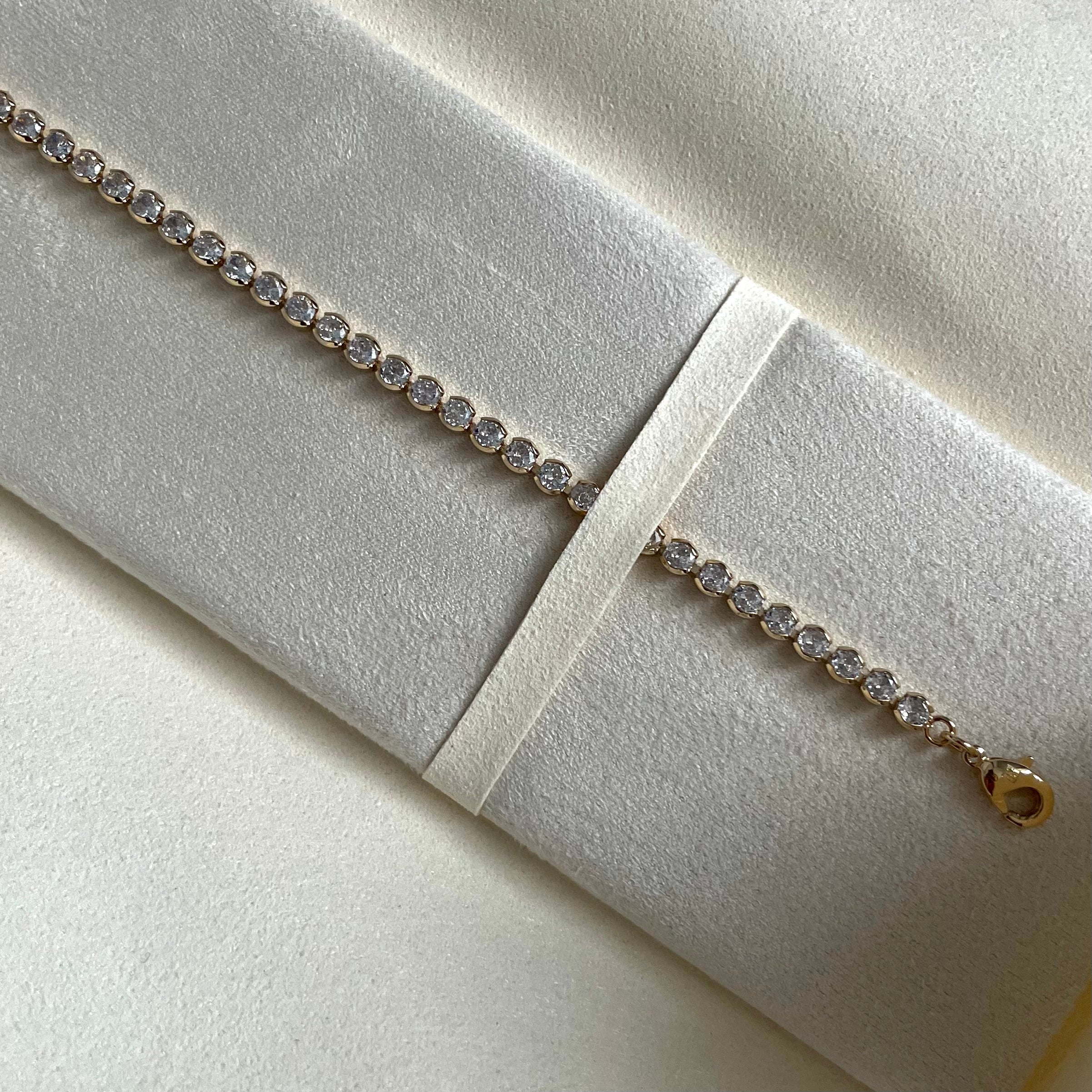 Bracelet riviere scintillant Aurora - Plaqué or 18K