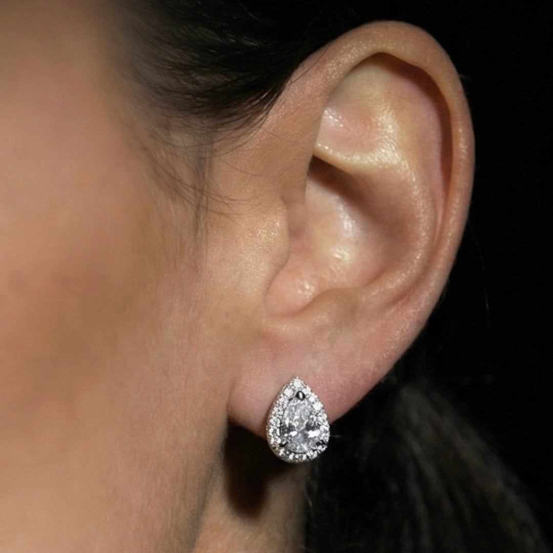 Boucles d'oreilles goutte - Argent 925 rhodié