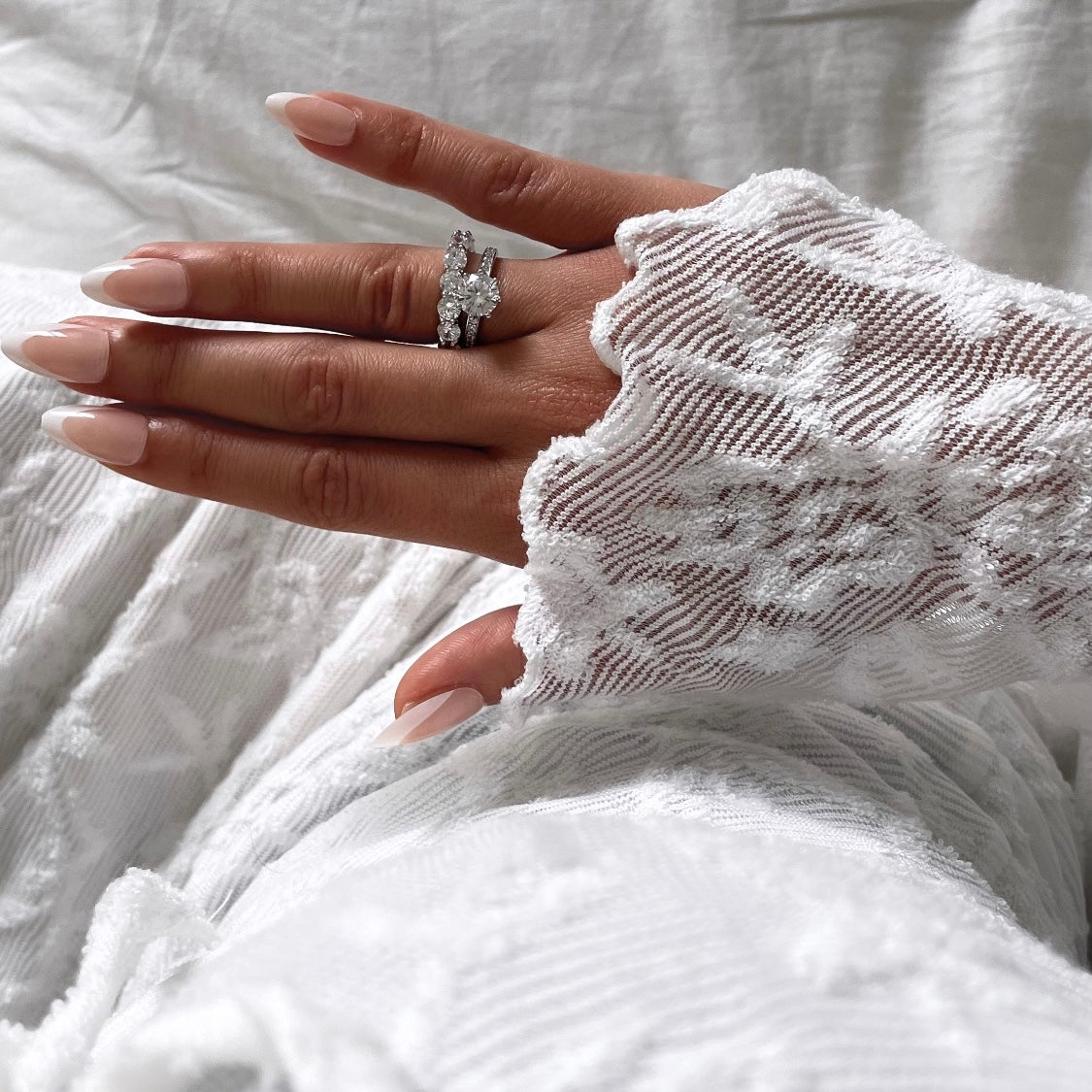 Alliance américaine et bague Cinderella - Argent rhodié