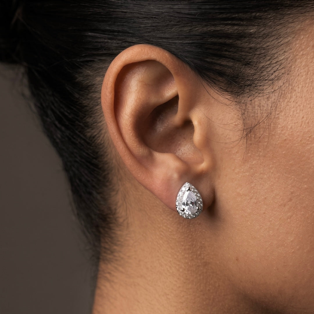 Boucles d'oreilles goutte - Argent 925 rhodié