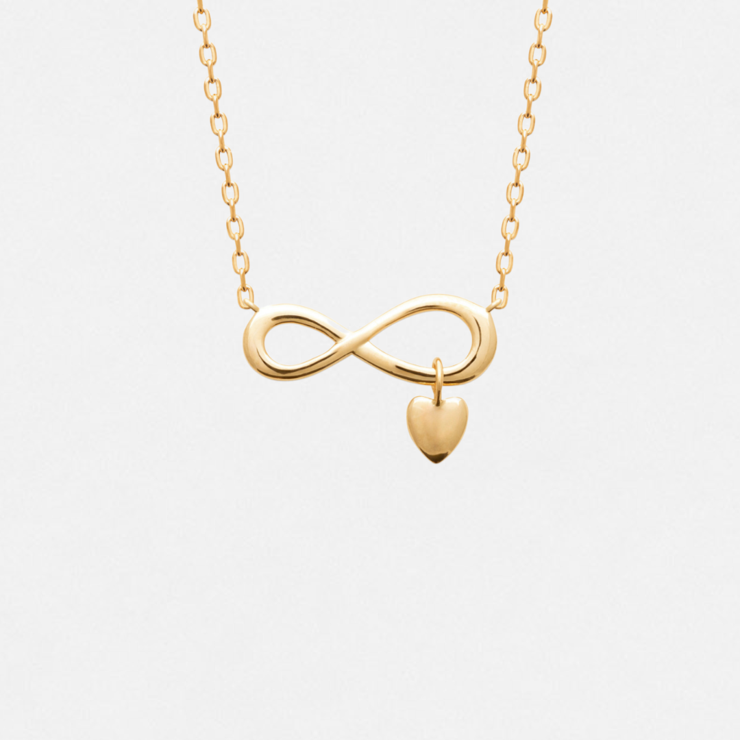 Collier Infini & Cœur - Plaqué or
