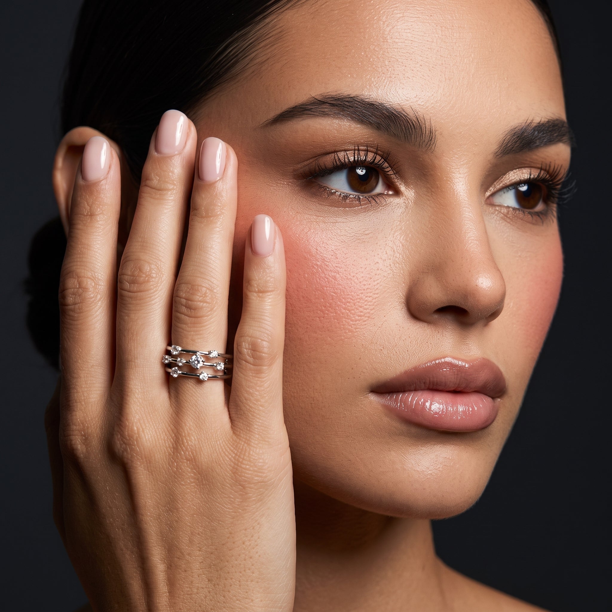 Bague Triple Anneaux — Trio Étoiles