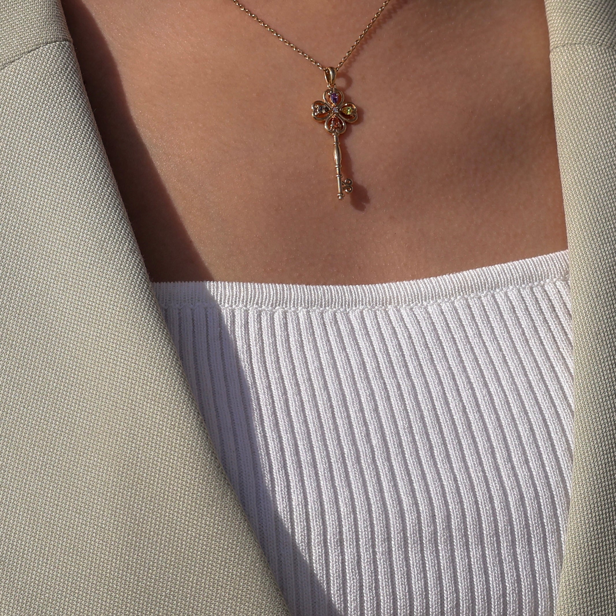 Collier Clé Trèfle
