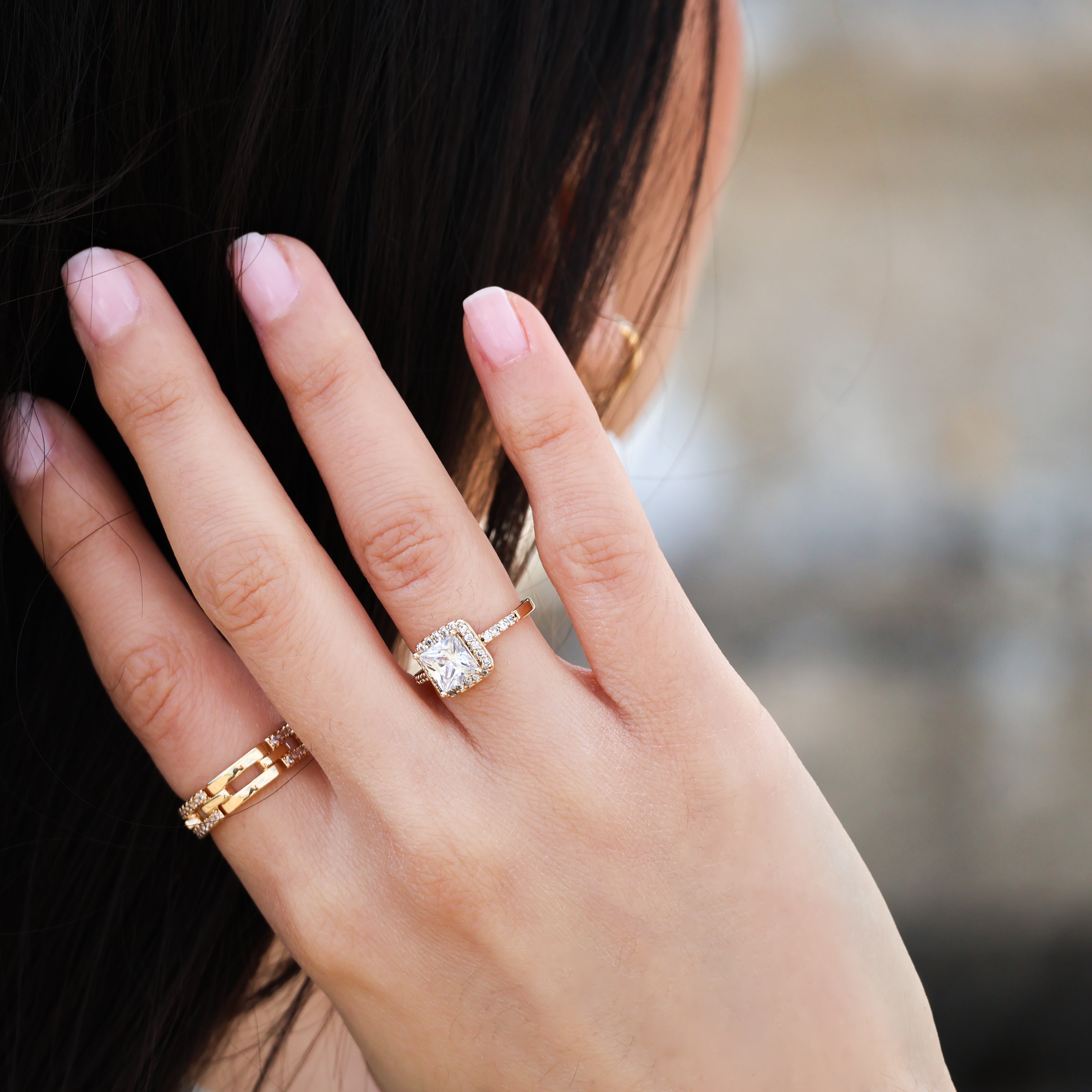 Bague Lyse - Plaqué or 18K