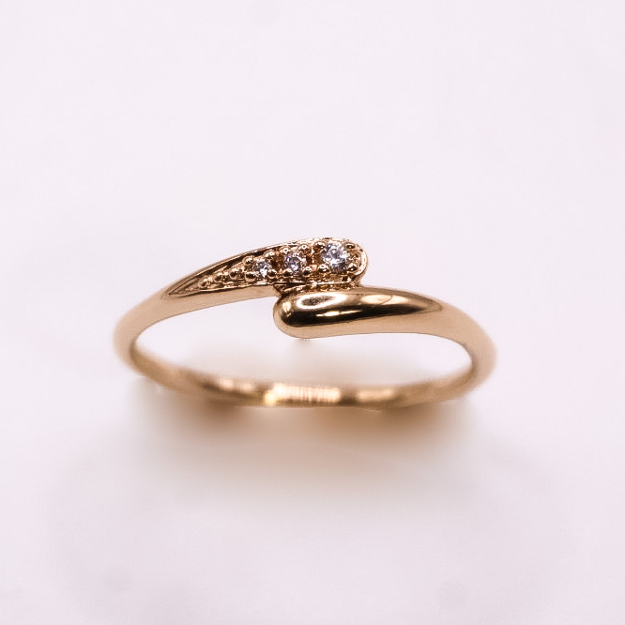 bague fine élégante plaqué or 