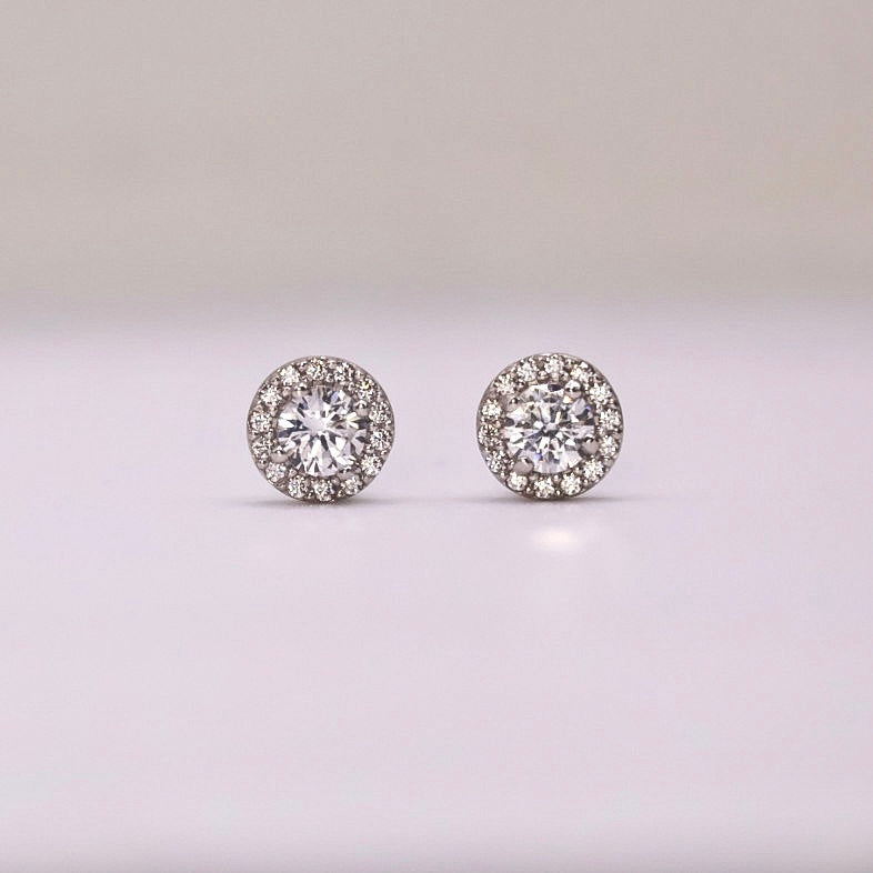 Boucles d’oreilles Seya rondes en argent 925 rhodié, petites et élégantes pour femme