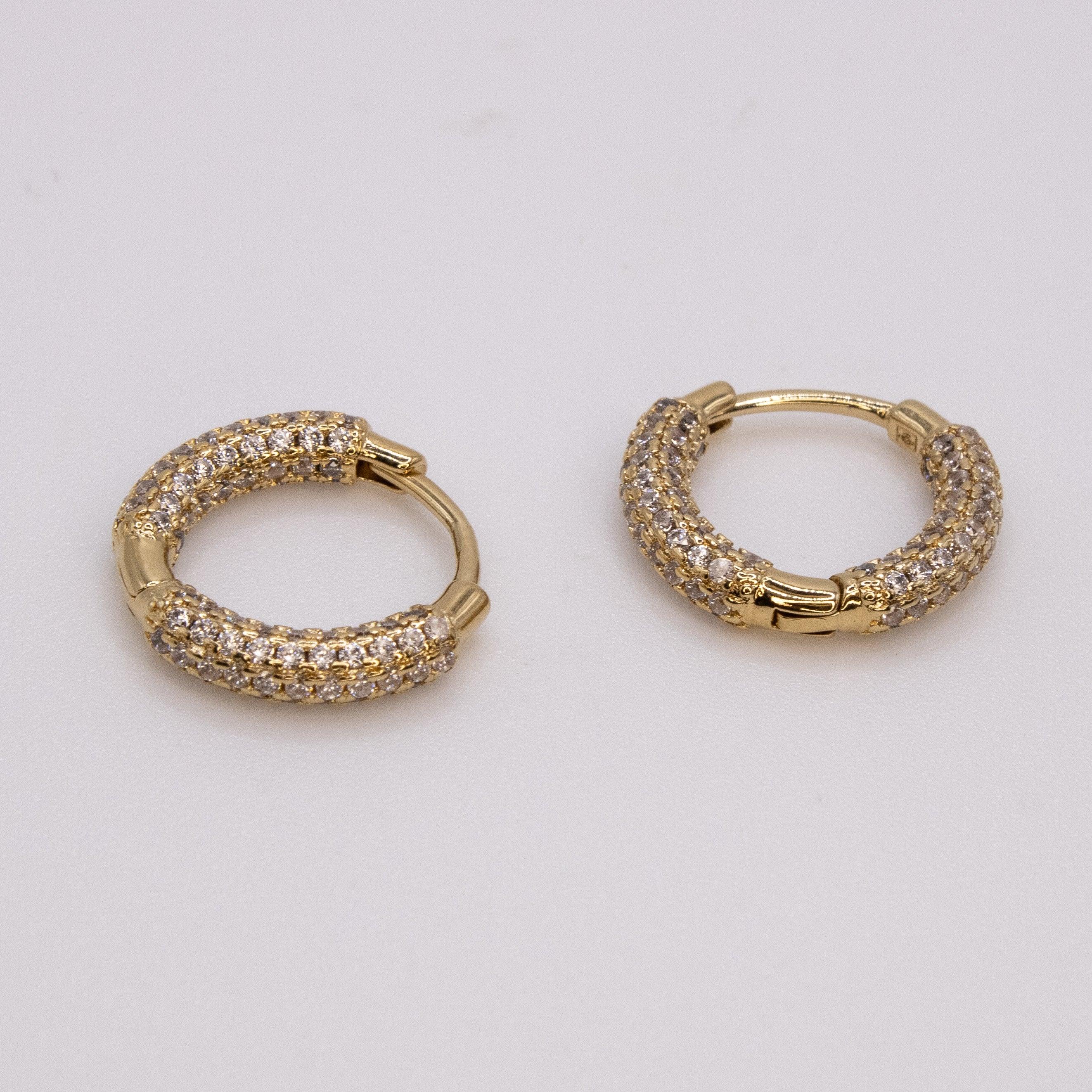 Créole ronde scintillante - Diana - Kharaz Jewelry